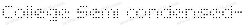 College Semi condensed字体转换
